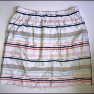 Sonoma printed skirt white blue pink women size 6